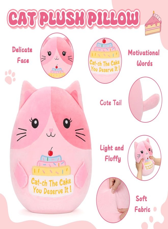 Dalycro 12 Inch Cat Plush Pillow - Cute Stuffed Animal Cat Doll for Women, Soft Plushies Pillow for Bed & Office Decor Birthdays - Image 3